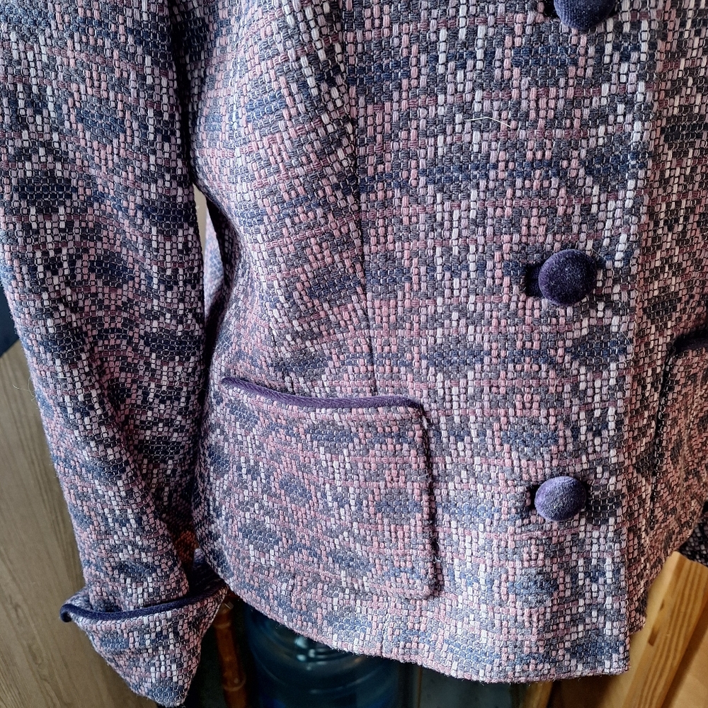 Pendelton Vintage Virgin Wool Ikat Pattern Blazer, Size 10 RN#29685 - Picture 9 of 14